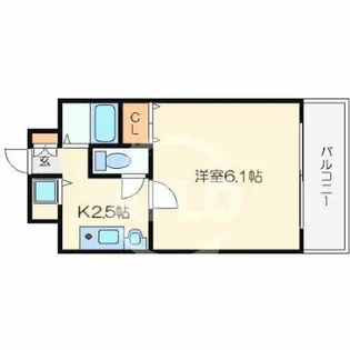 プレサンス難波OCAT前【7階】の間取り