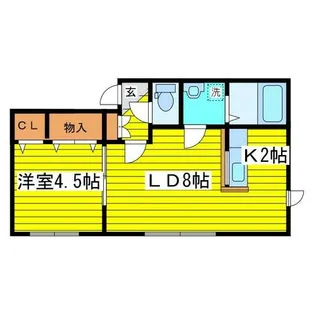グランツ【102号室】の間取り