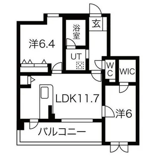 ハッピーコート飾磨【3階】の間取り