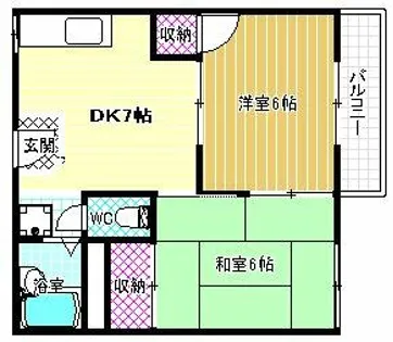 サンコーハイツ【1階】の間取り