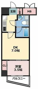 APRILE南森町【12階】の間取り