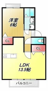 パルコート林Ⅰ【2階】の間取り