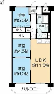 マンション住吉川【8階】の間取り