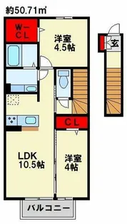 ル・メイユール・スーヴニール【2階】の間取り