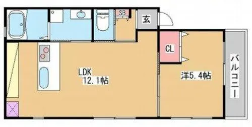 KARIN明石南【302号室】の間取り