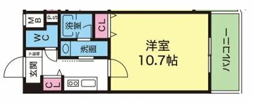 YKハイツ西明石2【6階】の間取り