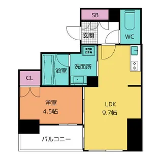 1LDKの間取り画像