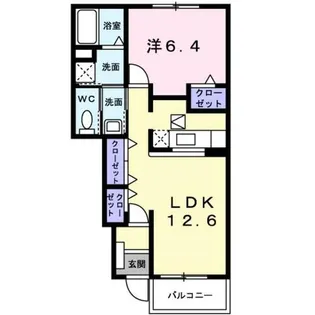 ジャスパーヒルズⅠ【1階】の間取り
