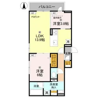 クラシスト新金岡【3階】の間取り