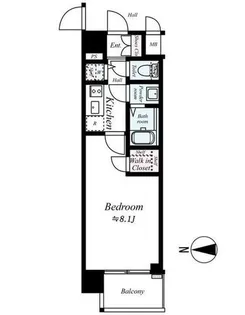 エスリード京都梅小路【7階】の間取り