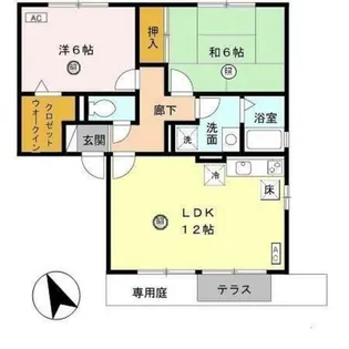 ボナール B【1階】の間取り