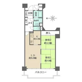 レバンテ垂水2番館【10階】の間取り