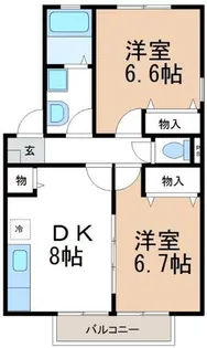 グリーンハットA【1階】の間取り