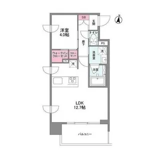 シーズンフラッツ中崎【9階】の間取り