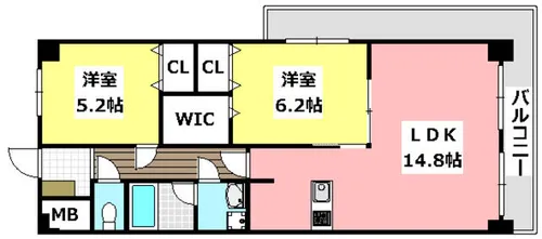 プロスパー正雀本町【6階】の間取り