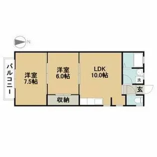 三輪アパート【5号室】の間取り