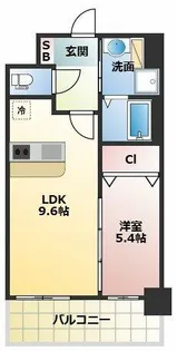 ディームス江坂【11階】の間取り