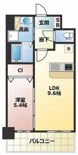 ディームス江坂【4階】の間取り