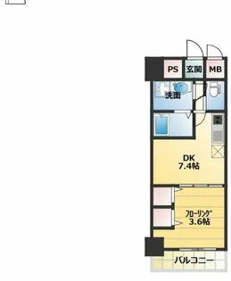 スプランディッド江坂III【9階】の間取り