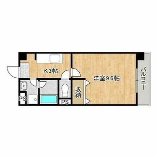 フランディルりんくう【4階】の間取り