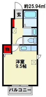 デザインコート日明【1階】の間取り