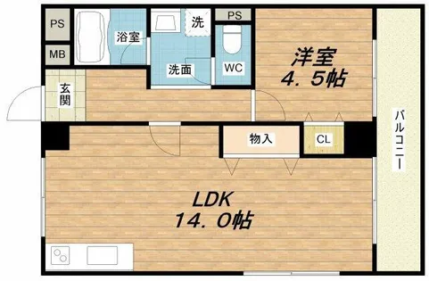 第一双基【6階】の間取り