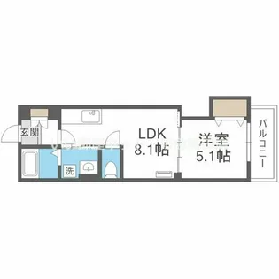 ラモーナ焼野Ⅰ【3階】の間取り