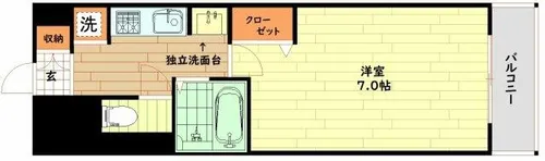 エスリード同心第5【8階】の間取り