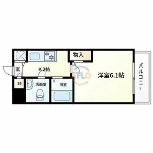 ジュネス東住吉【11階】の間取り