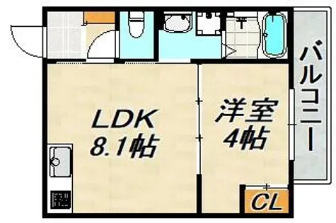 LEROY駒ヶ林【2階】の間取り