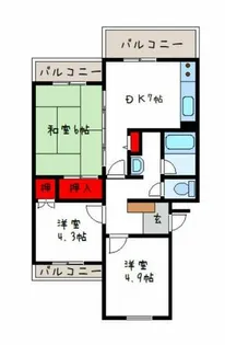 メゾン芝花【4階】の間取り