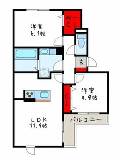 インペリアルタナベ【2階】の間取り