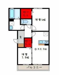 シャルムマヌワール【1階】の間取り