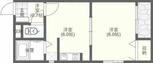 ALEX1【202号室】の間取り