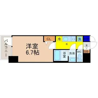 プレサンス新栄アーバンフロー【13階】の間取り
