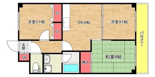 グランドヴィラ三先【202号室】の間取り