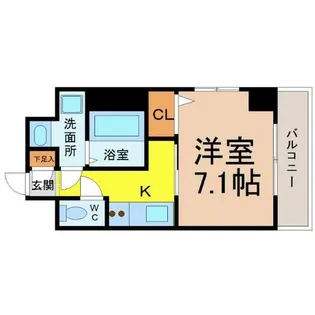 プランドール名駅【7階】の間取り
