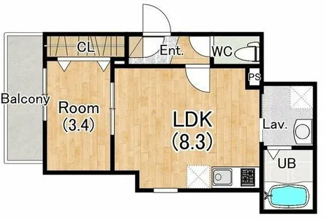 セゾングラース新瑞橋【2階】の間取り
