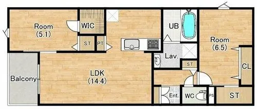 ブルームひまわり【2階】の間取り