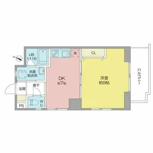 A.I.BUILD稲穂【4階】の間取り