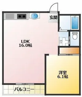 ウインズ庄内【3階】の間取り