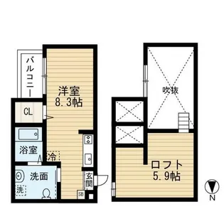 セジョリグラース【2階】の間取り