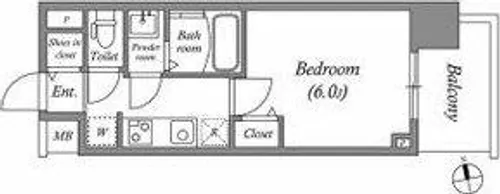 アドバンス名古屋ブランシュ【9階】の間取り