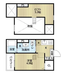 Allonge【101号室】の間取り
