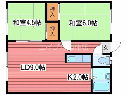 ヴォラハイツ【2階】の間取り