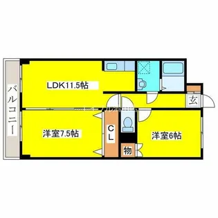 アルファロジェ【805号室】の間取り