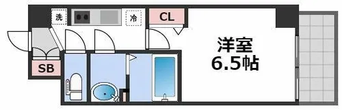 ララプレイス天王寺シエロ【14階】の間取り