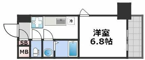 セレニテ日本橋ミラク【8階】の間取り