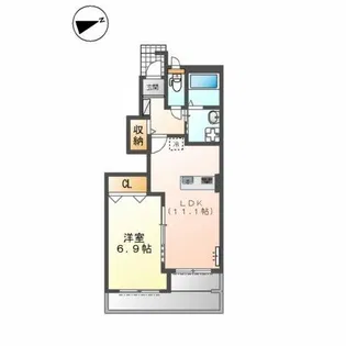メルヴェーユⅡ【1階】の間取り
