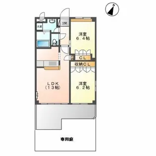 ガーデニングヒルズ上志段味【1階】の間取り